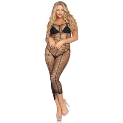 Leg Avenue - Robe Maxi En Filet Horizontal Taille Unique